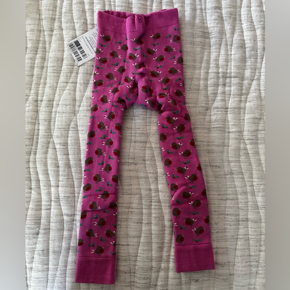 Jojo Maman Bébé Robins extra thick cosy leggings 2-3 years NWT